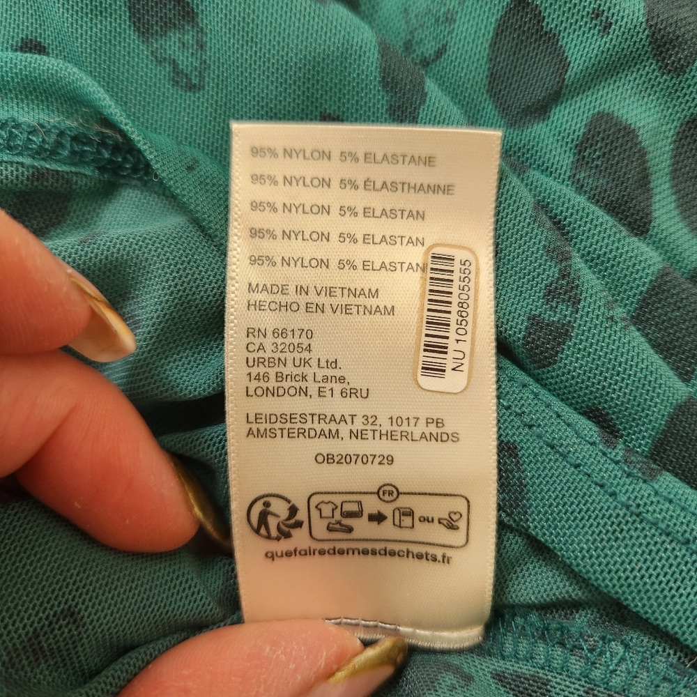Free People Katana Mini Dress Alpine Combo Dark Green - Picture 11 of 15